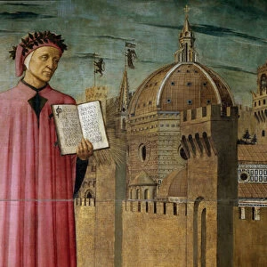 Dante and his poem the Divine Comedy, 1465 (tempera on panel)