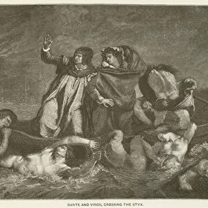 Dante and Virgil crossing the Styx (engraving)