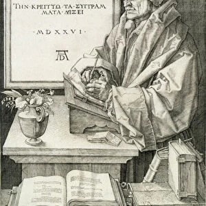 Desiderius Erasmus (1466-1536) of Rotterdam, 1526 (engraving)