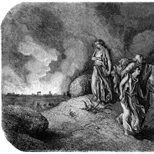 Destruction of Sodom and Gomorrah - Bible (engraving)