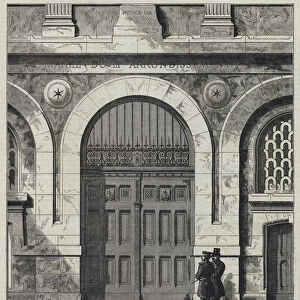 Doorway, The Mairie of the Third Arrondissement, in Paris (engraving)
