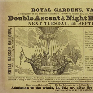 Double ascent and night entertainment (engraving)