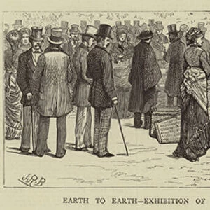 Earth to Earth, Exhibition of Mr Seymour Hadens Basket Coffins at Stafford House (engraving)
