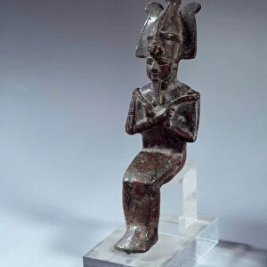 Egyptian antiquite: statue of Osiris from Tod. Ptolemaic period. Paris, Louvre Museum