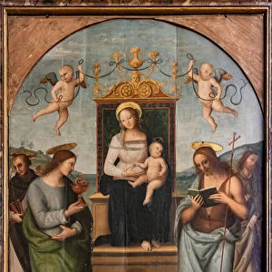 Enthroned Virgin among St. Gervase, Protasio, Paul and Peter, 1510