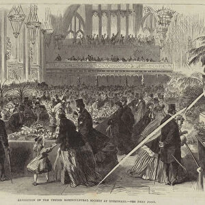 Exhibition of the United Horticultural Society at Guildhall (engraving)
