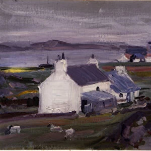 Farmsteading, Iona, Auchabhaich Croft (oil on canvas)