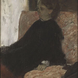 Femme en noir - Lady in Black, by Degas, Edgar (1834-1917). Oil on canvas