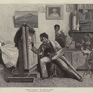 "Finishing Touches", in the Exhibition at the Dudley Gallery (engraving)