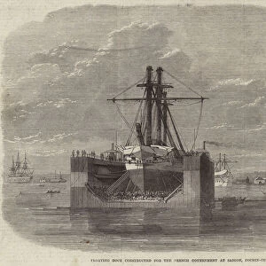 Floating Dock constructed for the French Government at Saigon, Cochin-China (engraving)