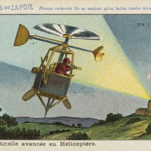 Forward sentry in a helicopter in the year 2000 (chromolitho)
