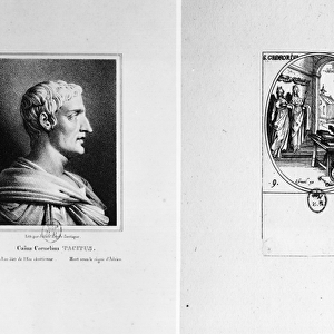 Gaius Cornelius Tacitus (AD 56-c. 120) engraved by Julien (litho) and St. Gregory of Nazianzus (c