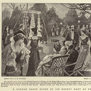 A Garden Party given by Sir Robert Hart at Peking (litho)