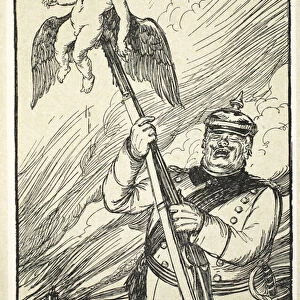 The Gentle German, illustration from The Kaisers Garland by Edmund J. Sullivan, pub