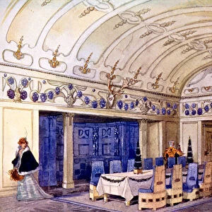 German Dining Hall, early 20th century (w / c on paper)