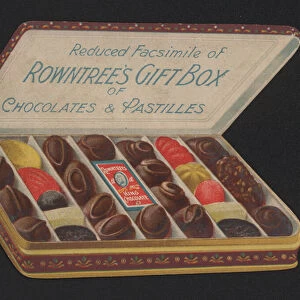 Gift box of Rowntrees chocolates and pastilles (chromolitho)
