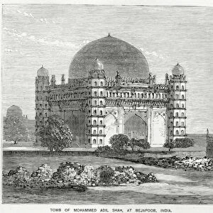The Gol Gumbaz, tomb of Mohammed Adil Shah II, built in 1659 (lithograph)