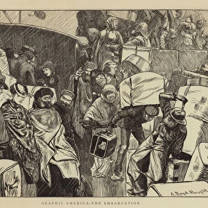 Graphic America, the Embarkation (engraving)