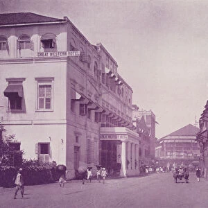 Great Western Hotel and Apollo Street, Bombay (b / w photo)