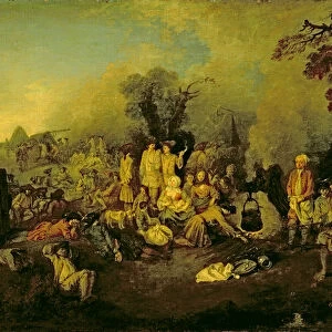 Gypsy Encampment (oil on canvas)