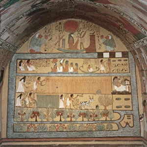 Harvest Scene on the East Wall, from the Tomb of Sennedjem, The Workers Village