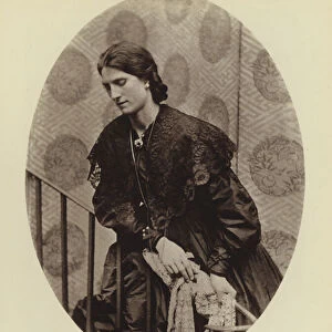 Helene Beyer, a German model employed by Dante Gabriel Rossetti (b / w photo)