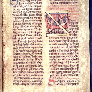 Historiated initial from the beginning of a chapter on seafaring and trade