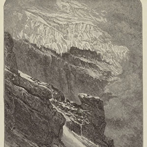 Ice-Cliffs under the Summit of Chimborazo (engraving)