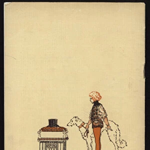 Back illustration for hat catalogue issued by Delion, Paris, in 1908 (litho)