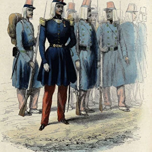 Infantry of the French army in 1830 in Algeria, officer