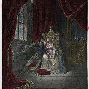 Inferno, Canto 5 : Paolo and Francesca, illustration from The Divine Comedy