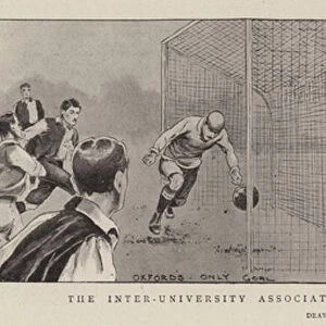 The Inter-University Association Football Match at Queens Club, 1899 (engraving)
