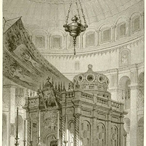 Interior of the Church of the Holy Sepulchre: Jerusalem (engraving)