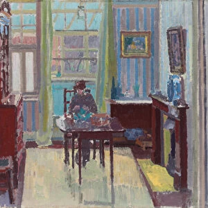Interior of room at 6 Cambrian Road, Richmond, 1914 (oil on canvas)