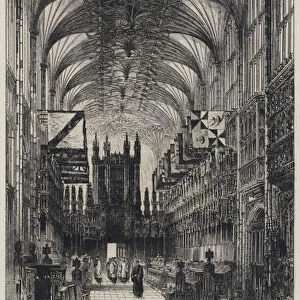 Interior of St Georges Chapel (engraving)