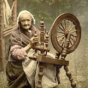 Irish Spinning Wheel County Galway, 1890 (photomechanical print)