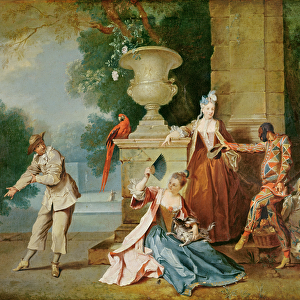 Italian Comedians in a Park, c. 1725 (oil on canvas)