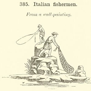 Italian fishermen (engraving)