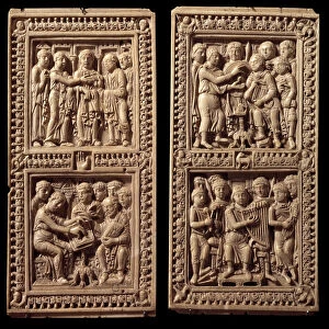 Ivory bindings of the Dagulf Psalter: David, Saint Jerome