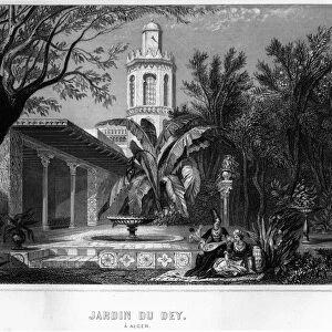 Jardin du dey in Algiers, located in the fortified precinct of the Kasbah (casbah)