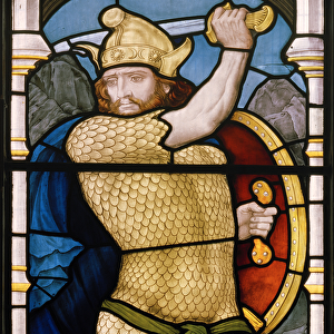 Detail of Joshua, 1882 (stained glass)