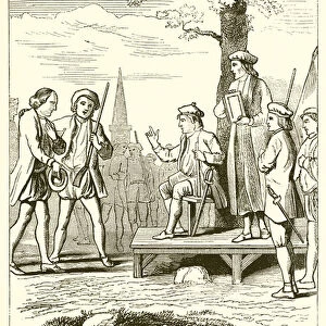 Kett, the Rebel, under the Oak of Reformation (engraving)
