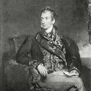 Klemens Wenzel, Prince von Metternich, after the painting by Sir T. Lawrence, from Europe in the Nineteenth Century: An Outline History, published in 1916 (litho)