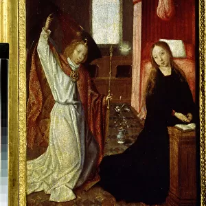 "L annonciation"Peinture du maitre de Hoogstraeten (actif entre 1490 et 1530) Debut du 16eme siecle Musee Pouchkine, Moscou