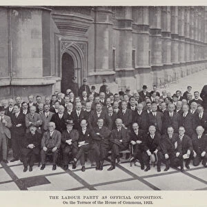 The Labour Party as Official Opposition, on the Terrace of the House of Commons, 1923 (b / w photo)