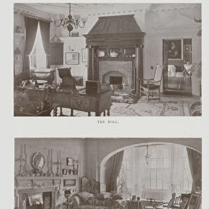 Langwith Lodge, Nottinghamshire, The Hall, The Drawing Room (b / w photo)