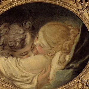 Le baiser Painting by Jean Honore Fragonard (1732-1806) 18th century Private collection