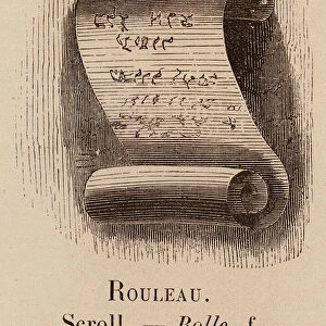 Le Vocabulaire Illustre: Rouleau; Scroll; Rolle (engraving)