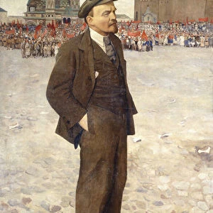 Lenin in Red Square, 1924 (oil on canvas)