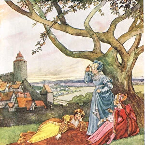 Les Trois Princesses, illustration from A Picture Song Book